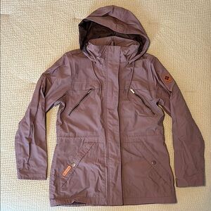 Women's Hooded Rain Jacket in Mauve